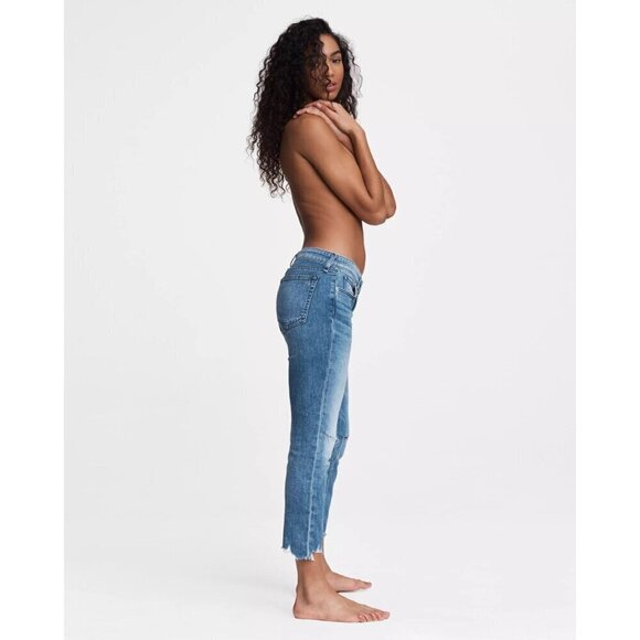 Rag & Bone Dre Low Rise Boyfriend Slim Straight Jeans Mendecino Womens Size 25 - Picture 6 of 13